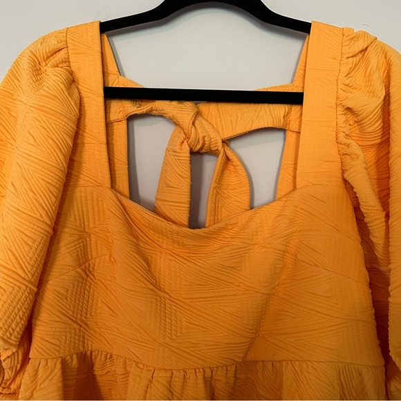 Free People Violet Puff Sleeve Mini Dress in Orange - Picture 5 of 12